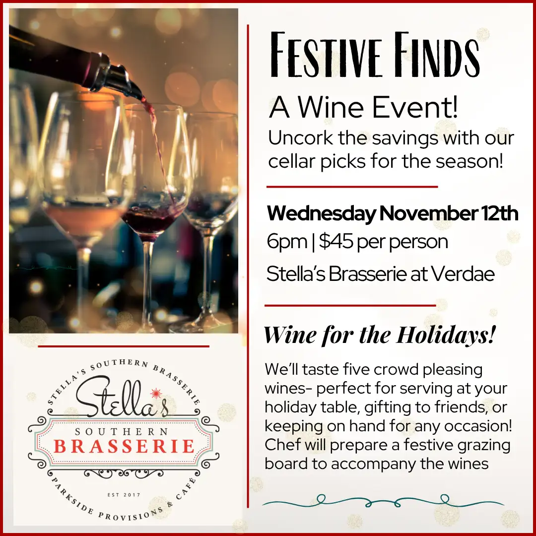 Festive Finds Wine Tasting